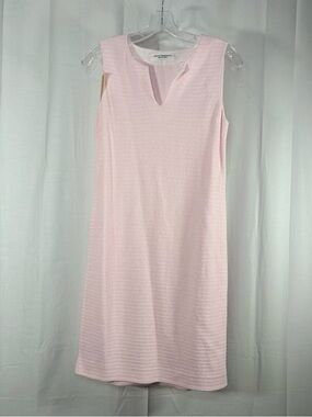 NWT AMINA RUBINACCI Sleeveless Pink Unlined Knit Shift Dress Size 4